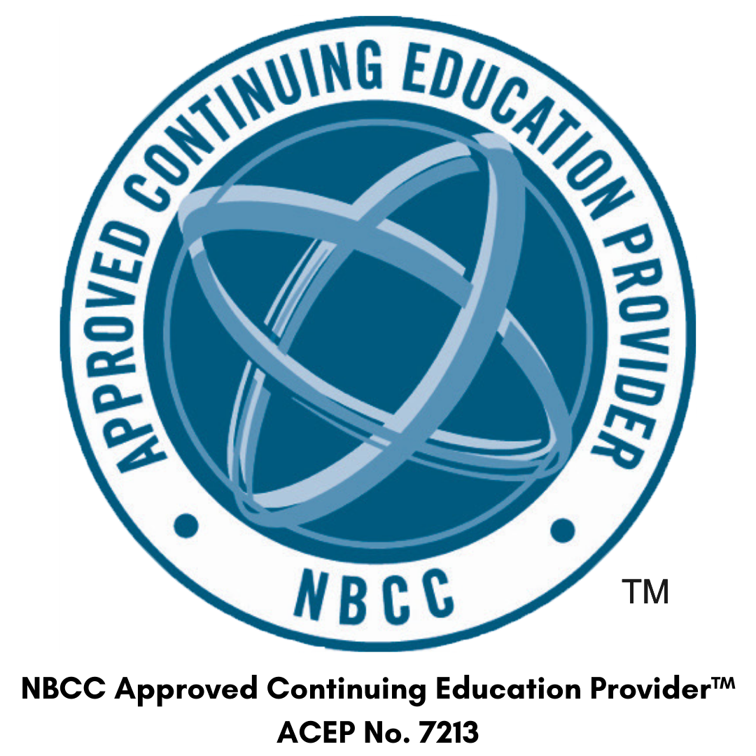 Approved Continuing Education Provider (NBCC), ACEP Number 7213.